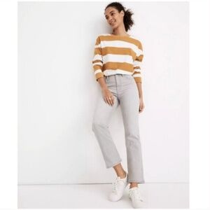 Madewell Women's Slim Demi Boot Jeans Light Gray Crop Size 30